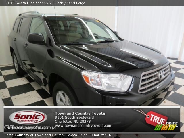 2010 Toyota Highlander V6 in Black