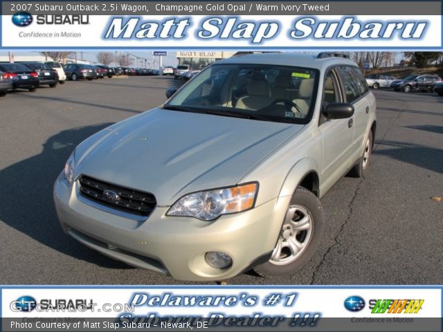 2007 Subaru Outback 2.5i Wagon in Champagne Gold Opal