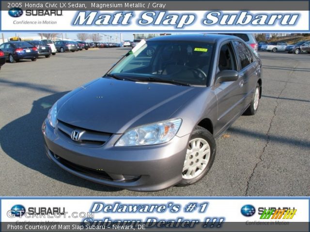 2005 Honda Civic LX Sedan in Magnesium Metallic