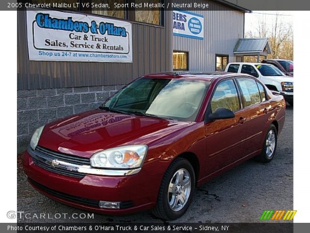 2005 Chevrolet Malibu LT V6 Sedan in Sport Red Metallic