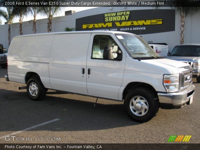 2008 Ford E Series Van E350 Super Duty Cargo Extended in Oxford White