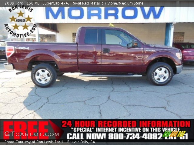 2009 Ford F150 XLT SuperCab 4x4 in Royal Red Metallic