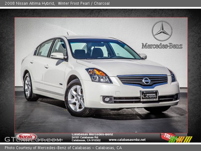 2008 Nissan Altima Hybrid in Winter Frost Pearl