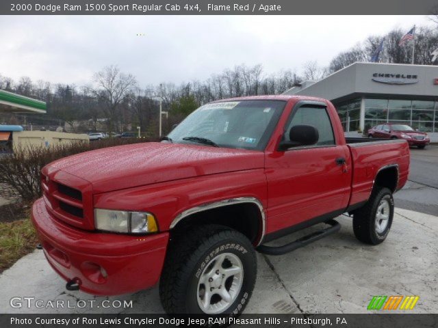 2000 Dodge Ram 1500 Sport Regular Cab 4x4 in Flame Red