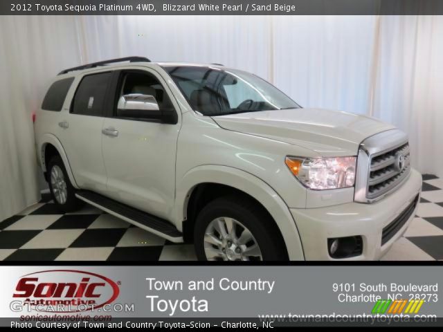 2012 Toyota Sequoia Platinum 4WD in Blizzard White Pearl