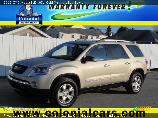 2012 GMC Acadia SLE AWD in Gold Mist Metallic