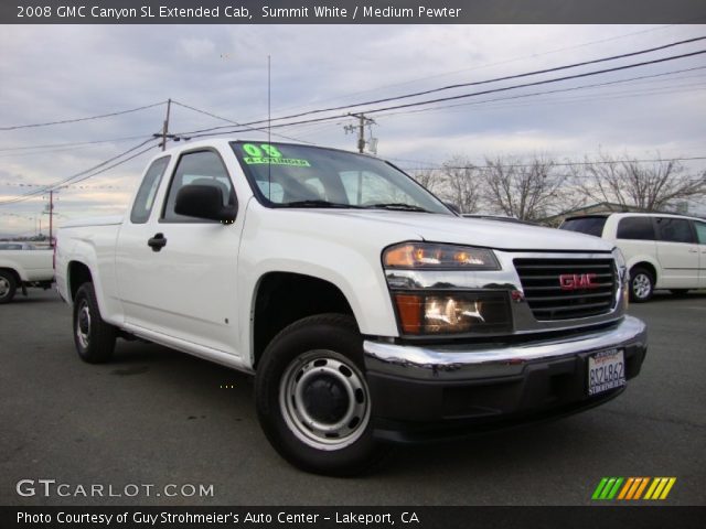 2008 GMC Canyon SL Extended Cab in Summit White