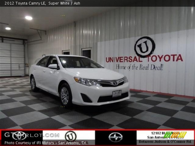 2012 Toyota Camry LE in Super White