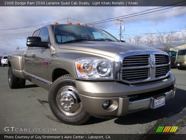 2008 Dodge Ram 3500 Laramie Quad Cab Dually in Light Khaki Metallic