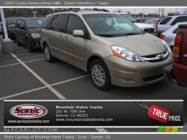 2009 Toyota Sienna Limited AWD in Desert Sand Mica