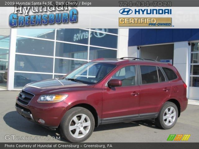 2009 Hyundai Santa Fe SE in Dark Cherry