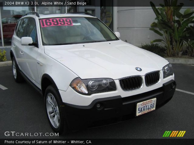 2004 BMW X3 3.0i in Alpine White
