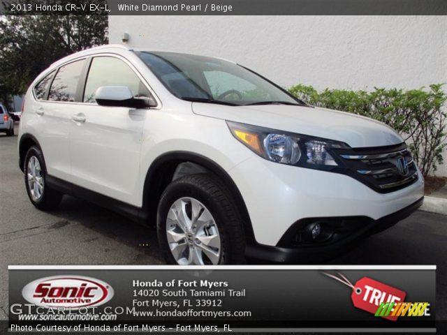 2013 Honda CR-V EX-L in White Diamond Pearl