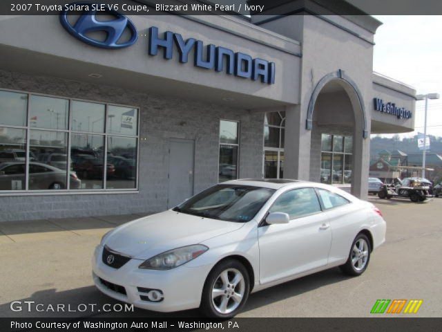 2007 Toyota Solara SLE V6 Coupe in Blizzard White Pearl