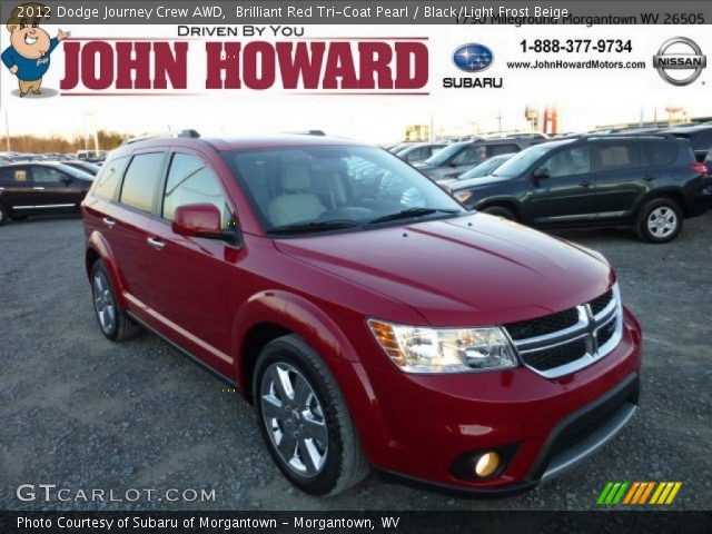 2012 Dodge Journey Crew AWD in Brilliant Red Tri-Coat Pearl