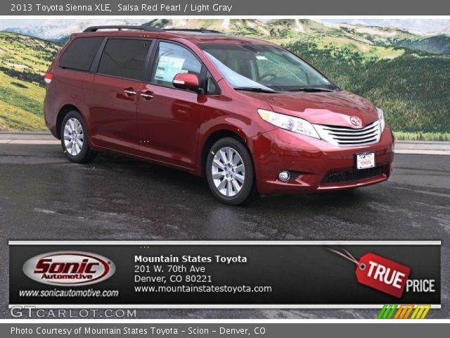 2013 Toyota Sienna XLE in Salsa Red Pearl