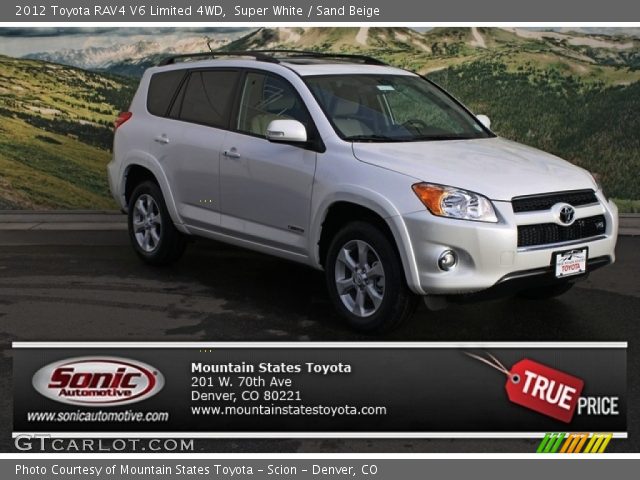 2012 Toyota RAV4 V6 Limited 4WD in Super White