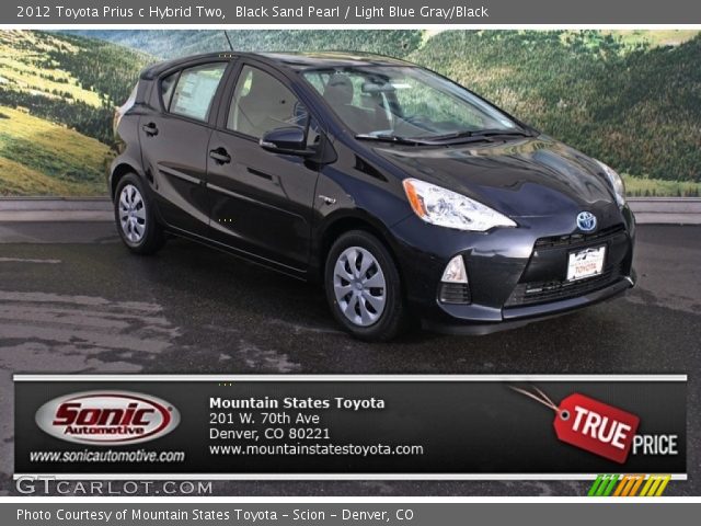 2012 Toyota Prius c Hybrid Two in Black Sand Pearl