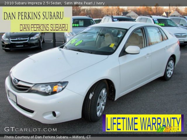 2010 Subaru Impreza 2.5i Sedan in Satin White Pearl