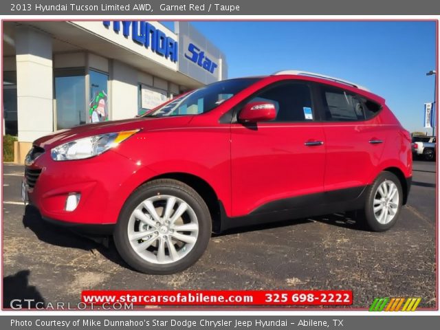 2013 Hyundai Tucson Limited AWD in Garnet Red