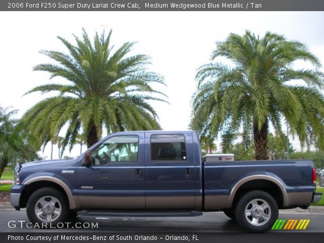 2006 Ford F250 Super Duty Lariat Crew Cab in Medium Wedgewood Blue Metallic