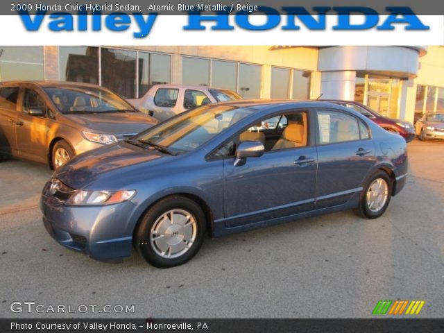 2009 Honda Civic Hybrid Sedan in Atomic Blue Metallic