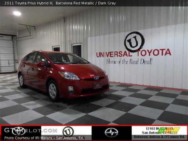 2011 Toyota Prius Hybrid III in Barcelona Red Metallic