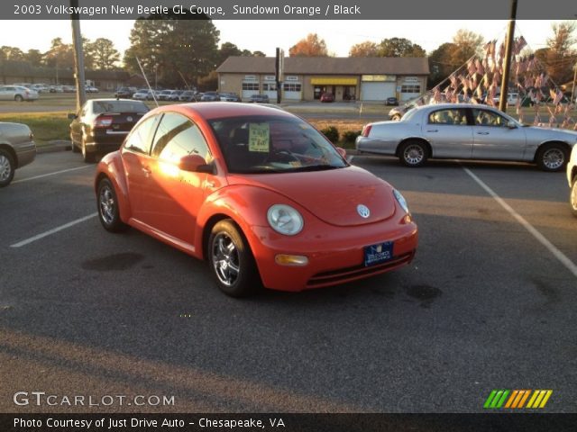 2003 Volkswagen New Beetle GL Coupe in Sundown Orange