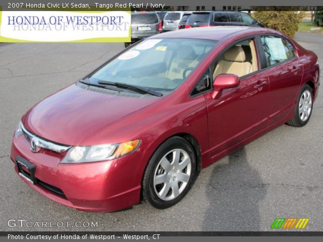 2007 Honda Civic LX Sedan in Tango Red Pearl