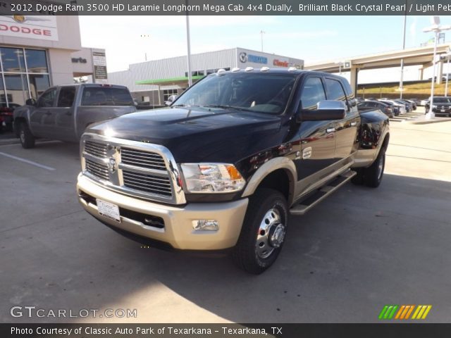 2012 Dodge Ram 3500 HD Laramie Longhorn Mega Cab 4x4 Dually in Brilliant Black Crystal Pearl