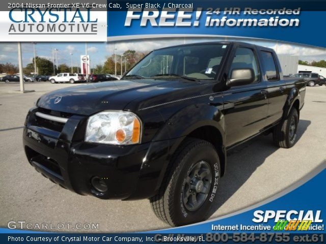 2004 Nissan Frontier XE V6 Crew Cab in Super Black