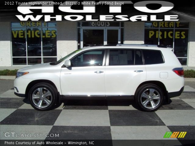 2012 Toyota Highlander Limited in Blizzard White Pearl