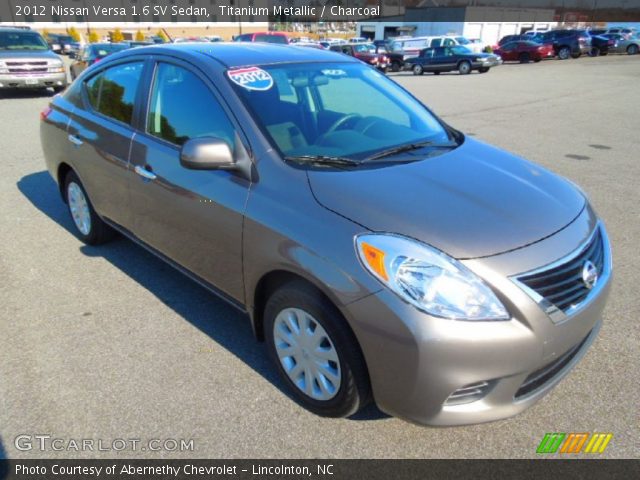 2012 Nissan Versa 1.6 SV Sedan in Titanium Metallic