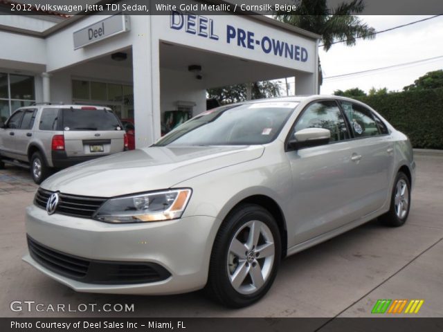 2012 Volkswagen Jetta TDI Sedan in White Gold Metallic