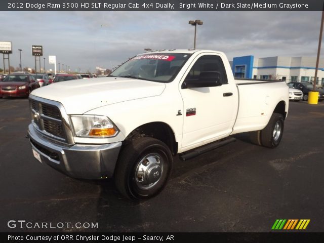 2012 Dodge Ram 3500 HD SLT Regular Cab 4x4 Dually in Bright White