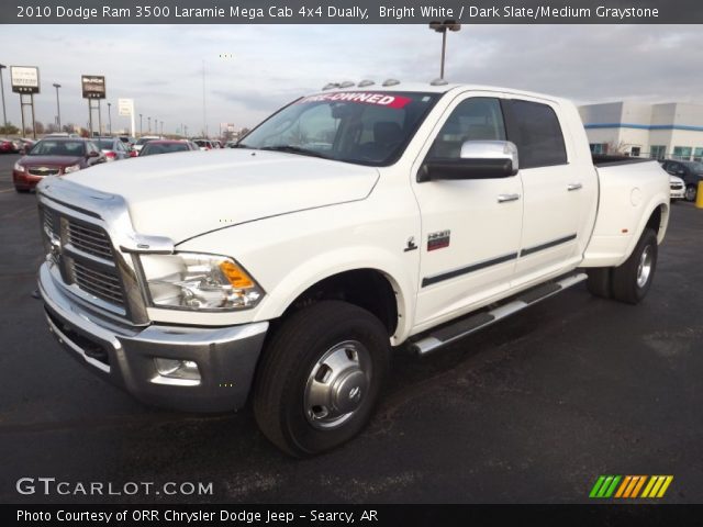 2010 Dodge Ram 3500 Laramie Mega Cab 4x4 Dually in Bright White