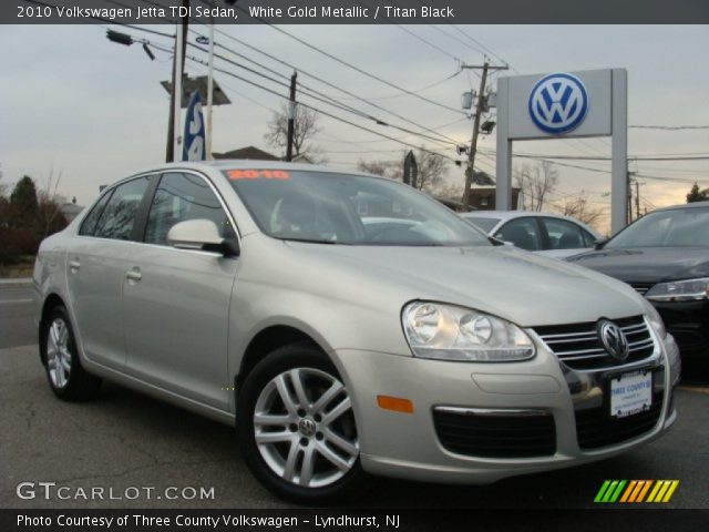 2010 Volkswagen Jetta TDI Sedan in White Gold Metallic