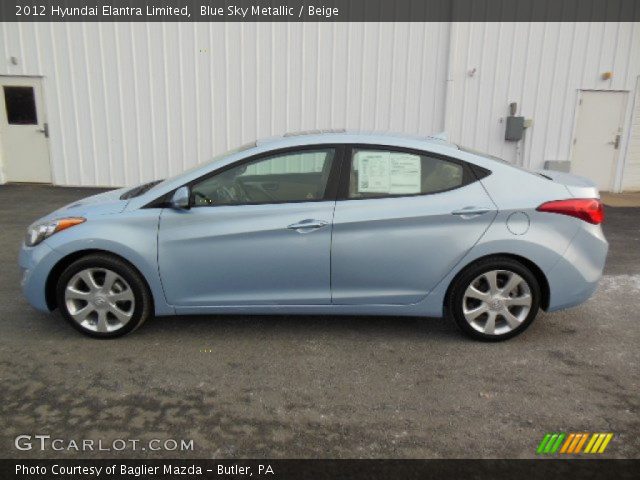 2012 Hyundai Elantra Limited in Blue Sky Metallic