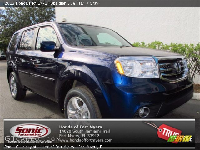 2013 Honda Pilot EX-L in Obsidian Blue Pearl