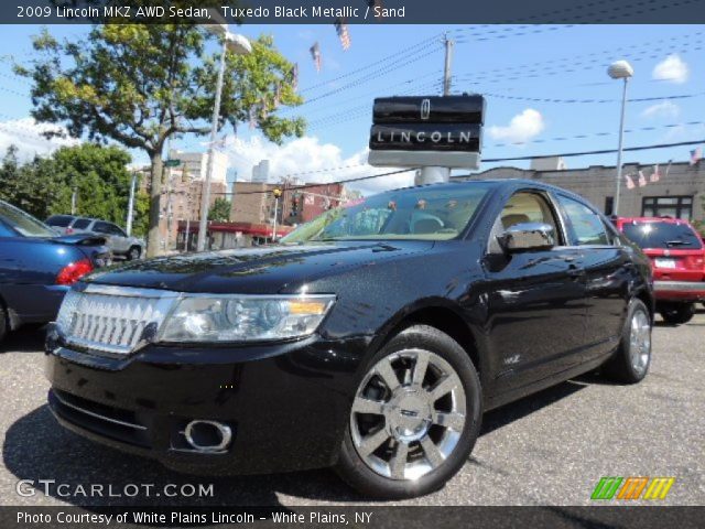 Tuxedo Black Metallic - 2009 Lincoln MKZ AWD Sedan - Sand Interior ...