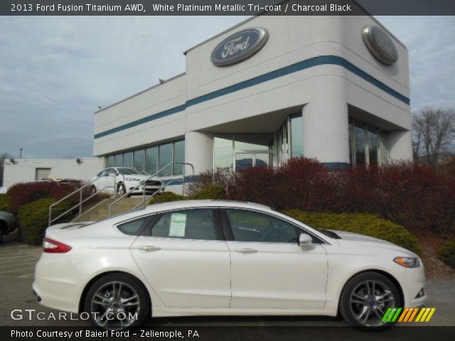 2013 Ford Fusion Titanium AWD in White Platinum Metallic Tri-coat