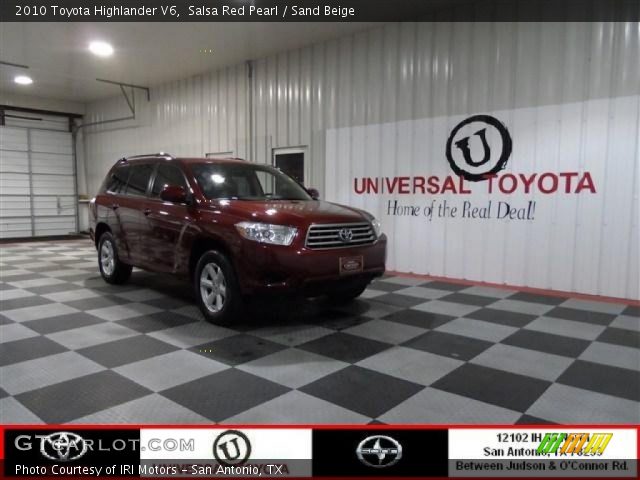 2010 Toyota Highlander V6 in Salsa Red Pearl