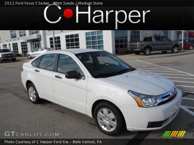 2011 Ford Focus S Sedan in White Suede