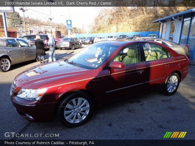 2009 Hyundai Sonata Limited V6 in Dark Cherry Red