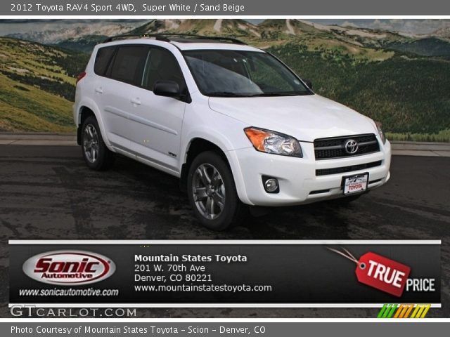 2012 Toyota RAV4 Sport 4WD in Super White