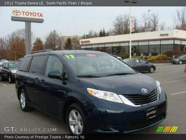 2012 Toyota Sienna LE in South Pacific Pearl