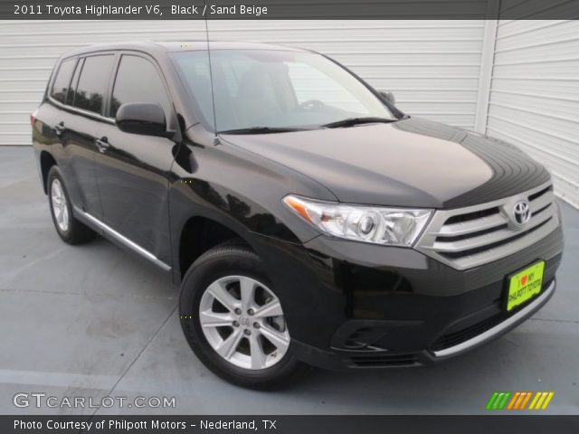 2011 Toyota Highlander V6 in Black