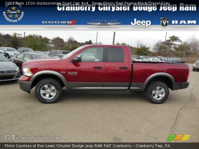 2013 Ram 1500 Outdoorsman Quad Cab 4x4 in Deep Cherry Red Pearl