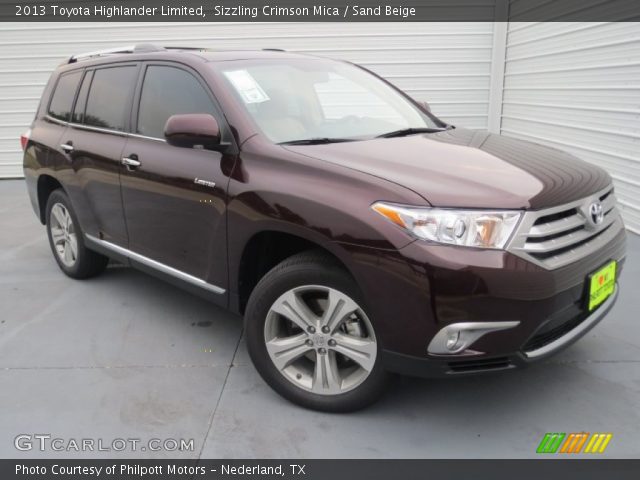 2013 Toyota Highlander Limited in Sizzling Crimson Mica