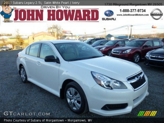 2013 Subaru Legacy 2.5i in Satin White Pearl
